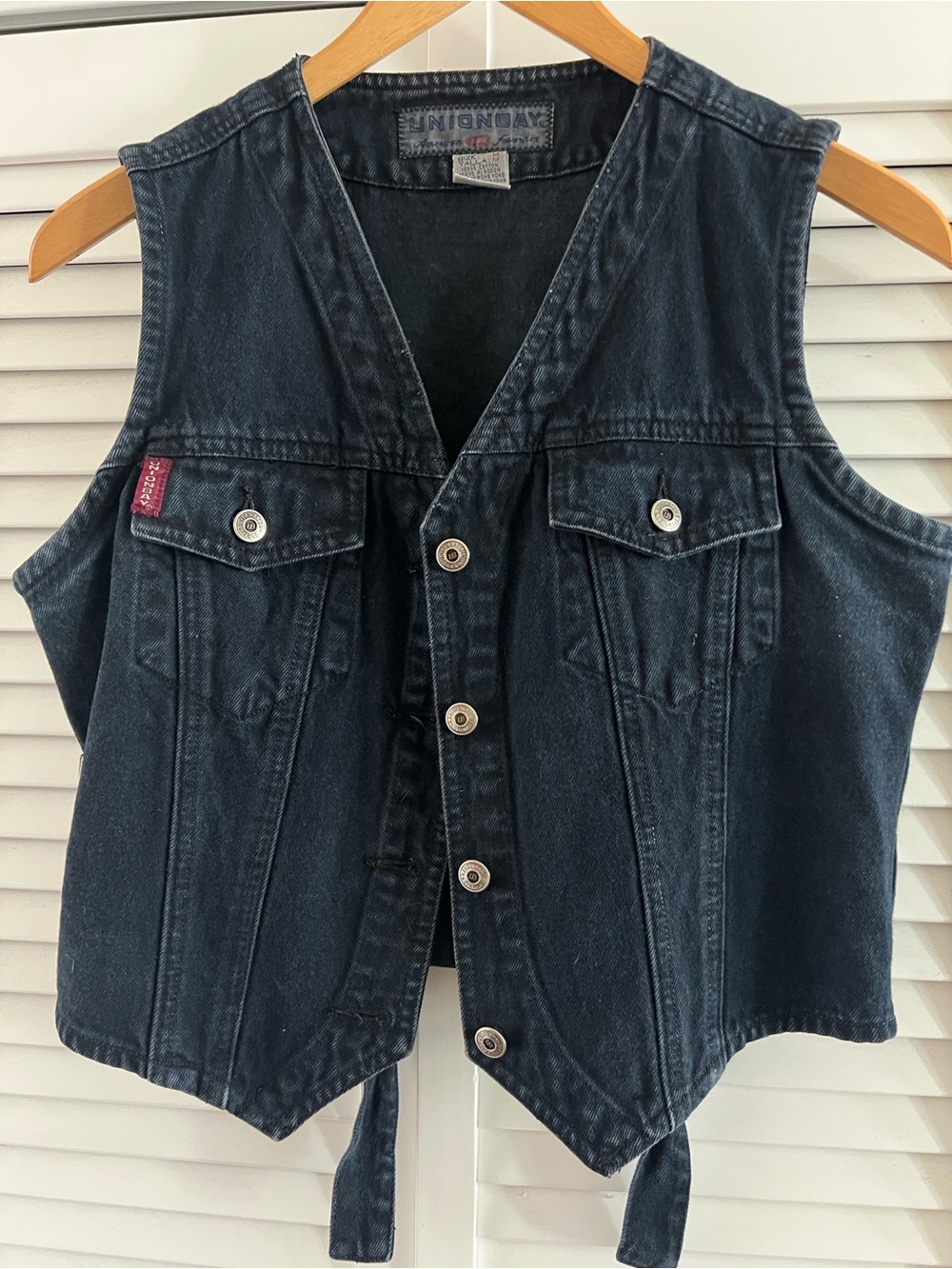 Vintage union bay vest w/ tie back